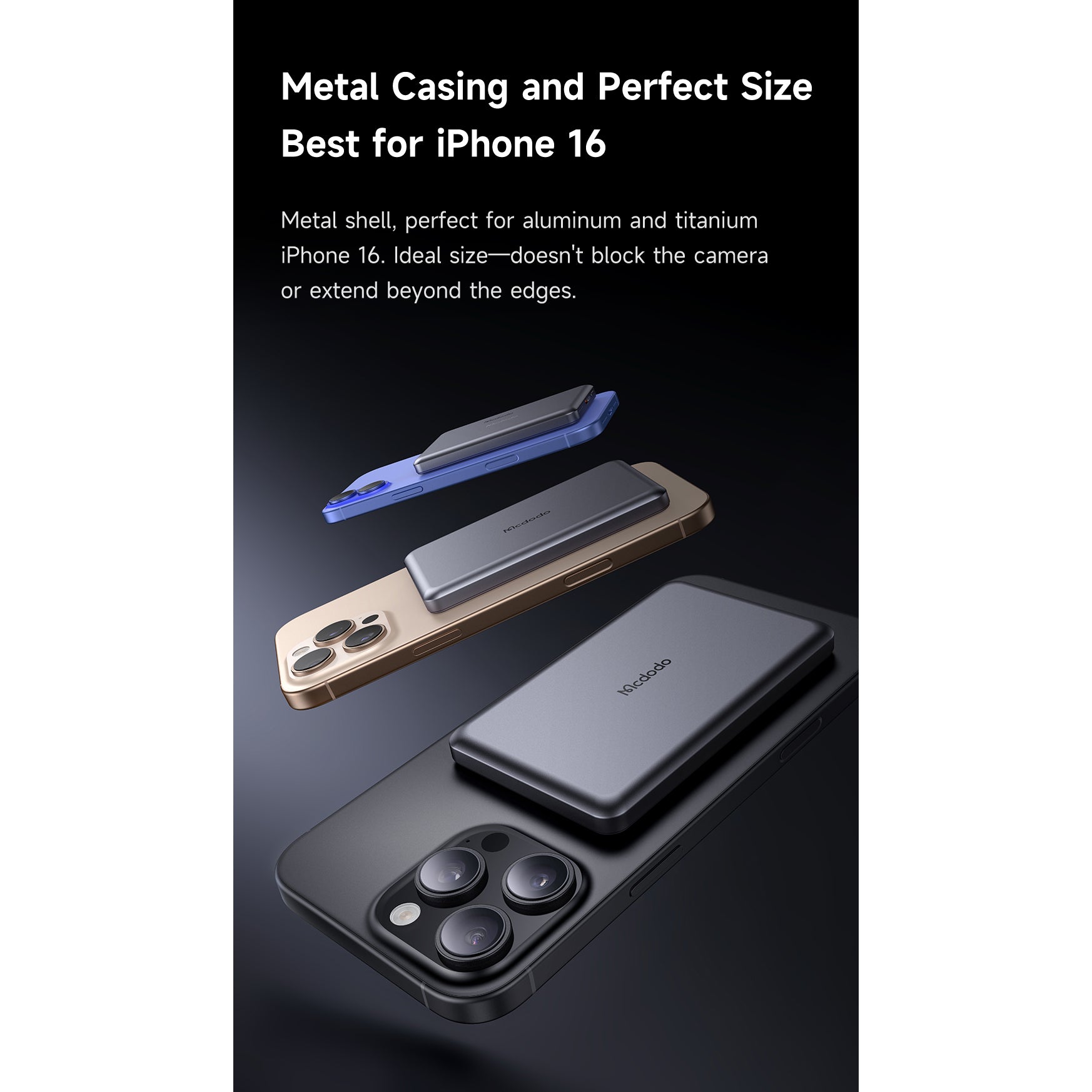 Mcdodo 20W Magnetic Wireless Metal Ultra-Thin 5000mAh 1C Power Bank