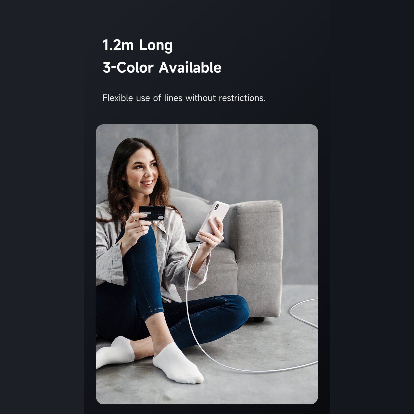 Mcdodo Lightning Transparent Cable with Charging Light 1.2m