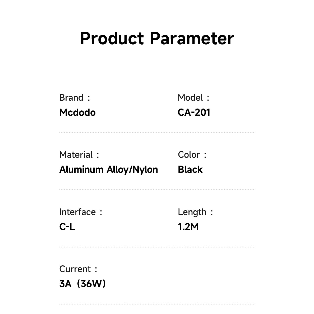 Mcdodo USB-C to Lightning 36W Magnetic Self-Winding Data Cable 1.2m