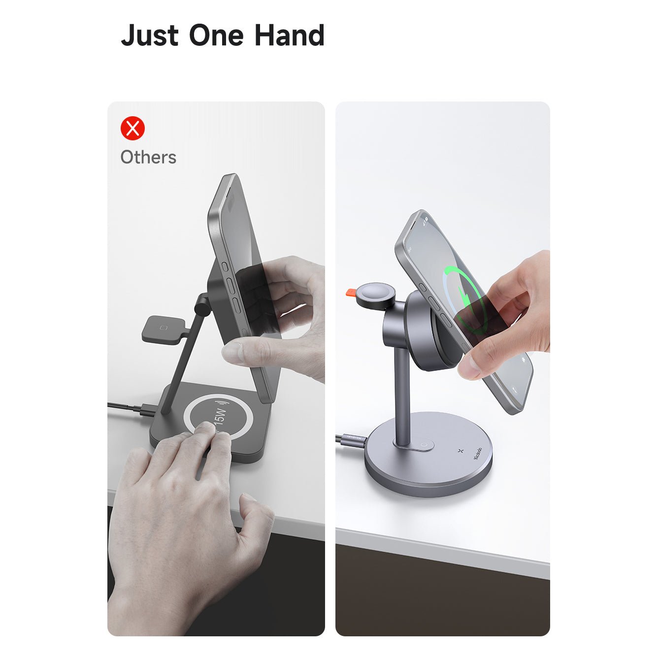 Mcdodo MagQ Qi2 Magnetic Wireless Charging Station 3 in 1 Stand (Qi2 Officially Certified)