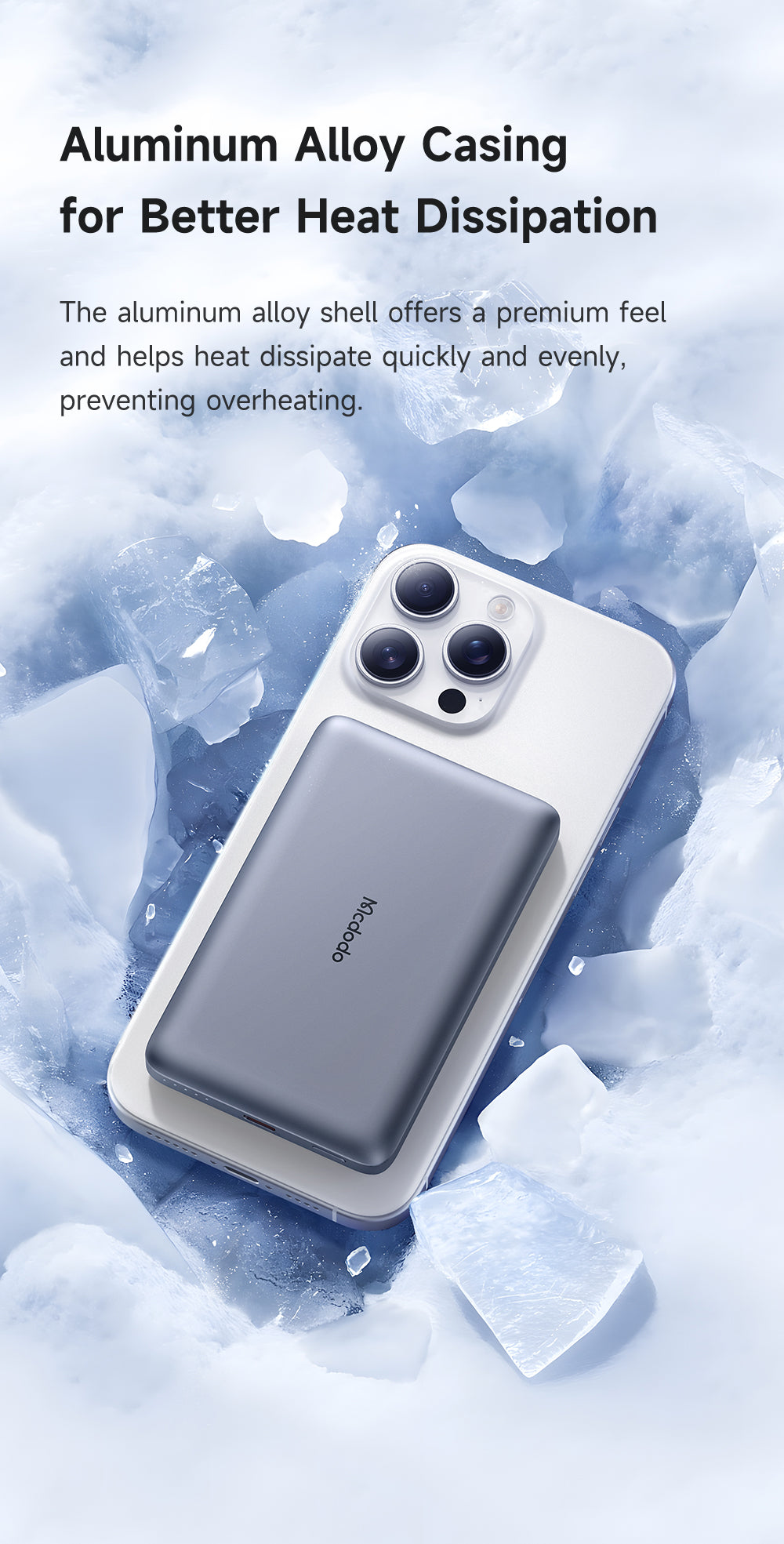 Mcdodo 20W Magnetic Wireless Metal Ultra-Thin 10000mAh 1C Power Bank
