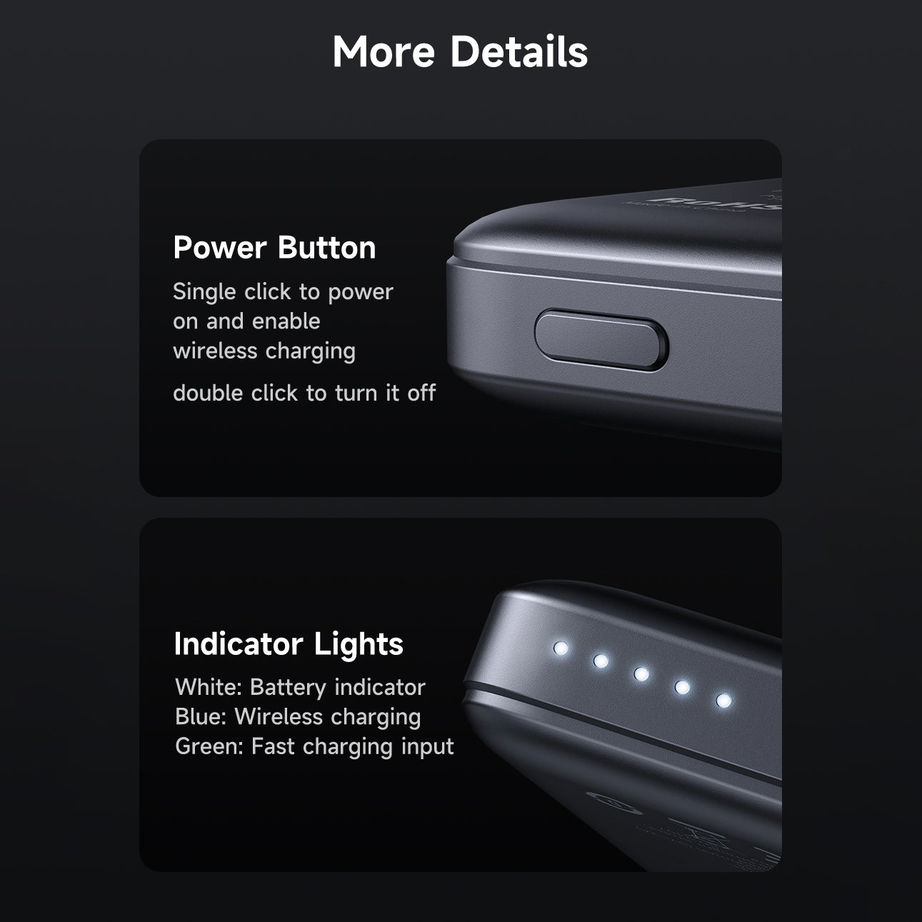 Mcdodo 20W Magnetic Wireless Metal Ultra-Thin 10000mAh 1C Power Bank