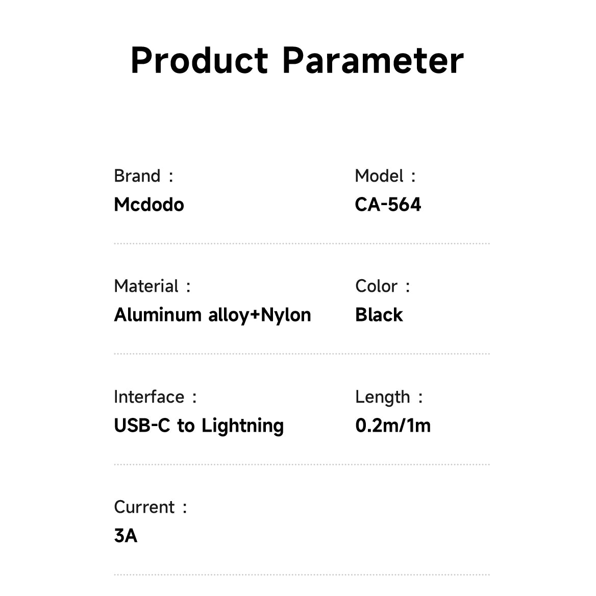 Mcdodo USB-C to USB-C 60W Data Cable 1m