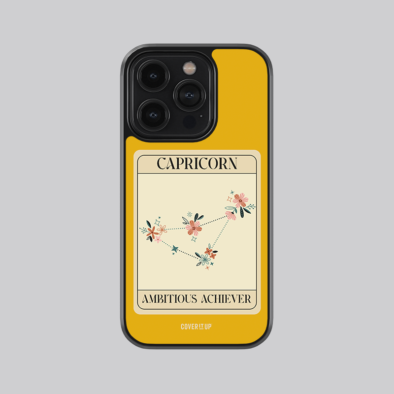 Capricorn Zodiac Glass Case