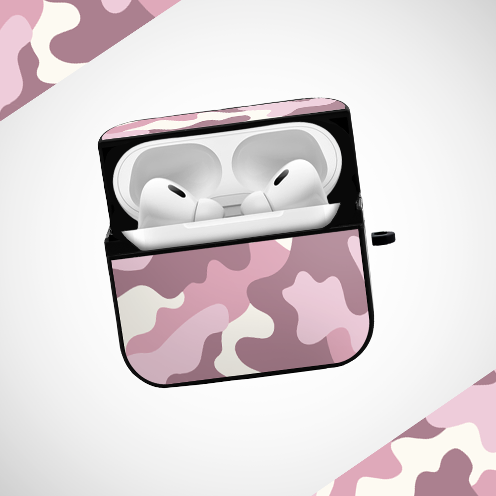 Bubblegum Camo Glass Airpods 3rd Gen Case Covers