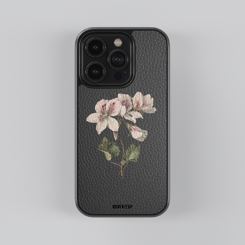 Pelargonium album bicolor Leather Case