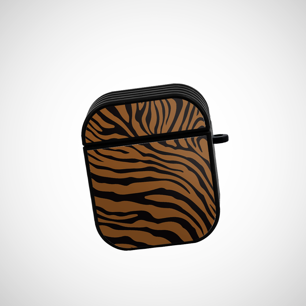 Tiger Print Glass Airpods 1st Gen Case Covers