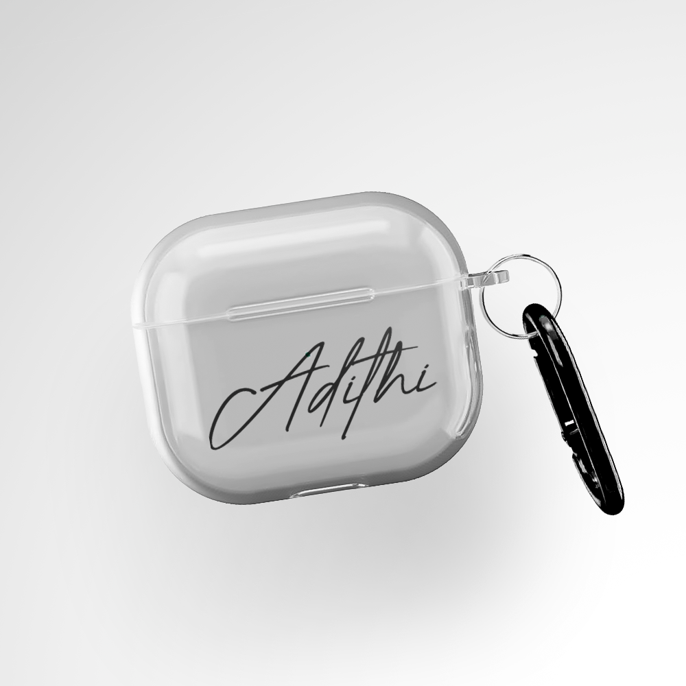 Custom Cursive Name Clear Airpods Pro 2 Case Covers