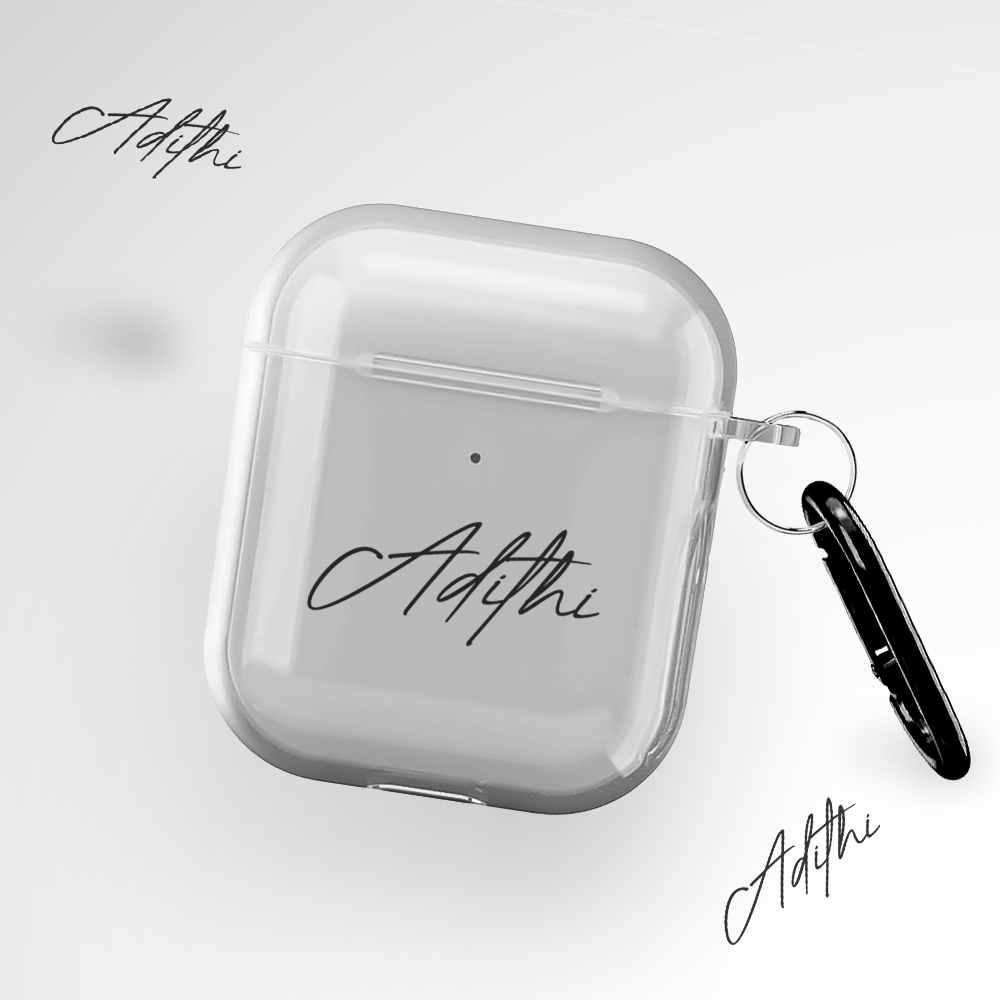 Custom Cursive Name Clear Airpods 2nd Gen Case Covers