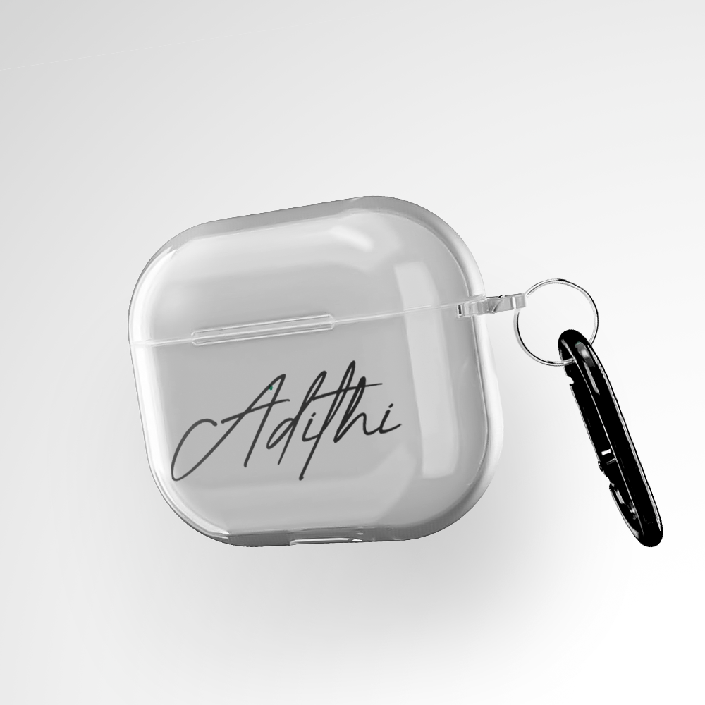 Custom Cursive Name Clear Airpods Pro 2 Case Covers