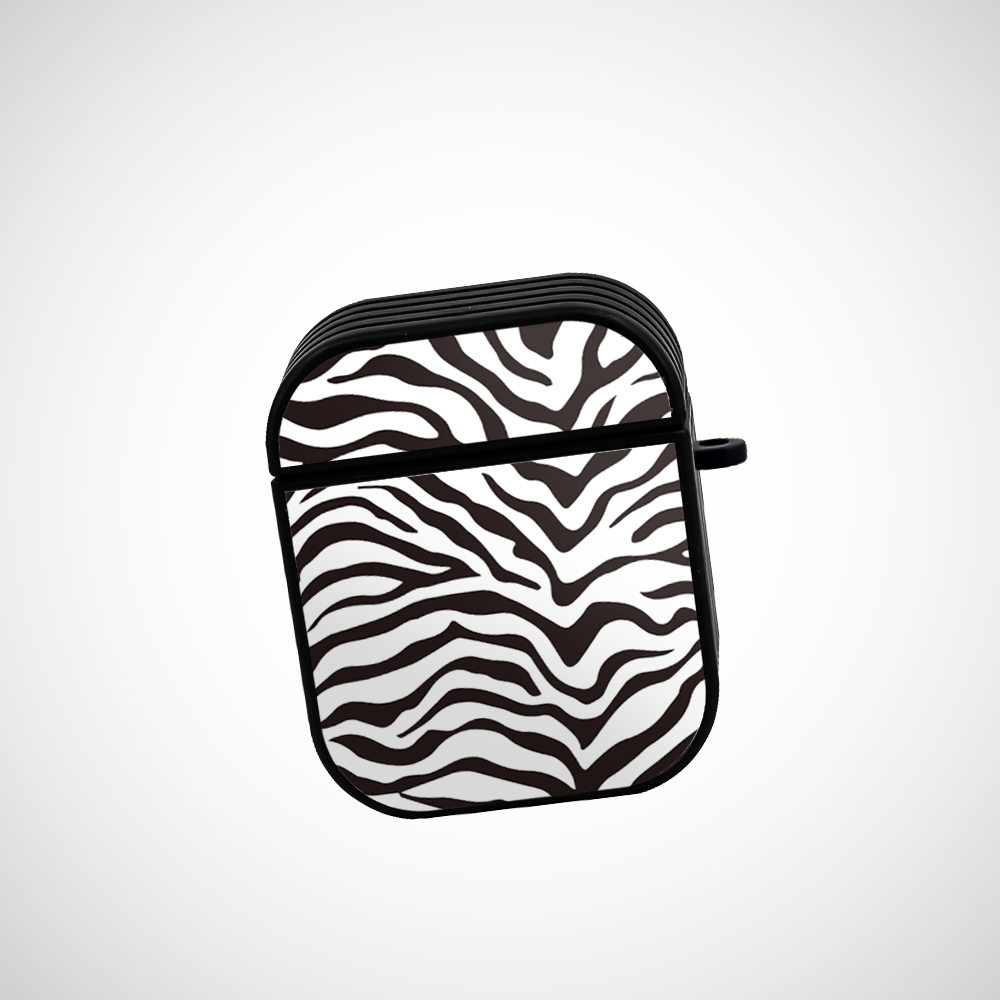 Zebra Print Glass Airpods 1st Gen Case Covers