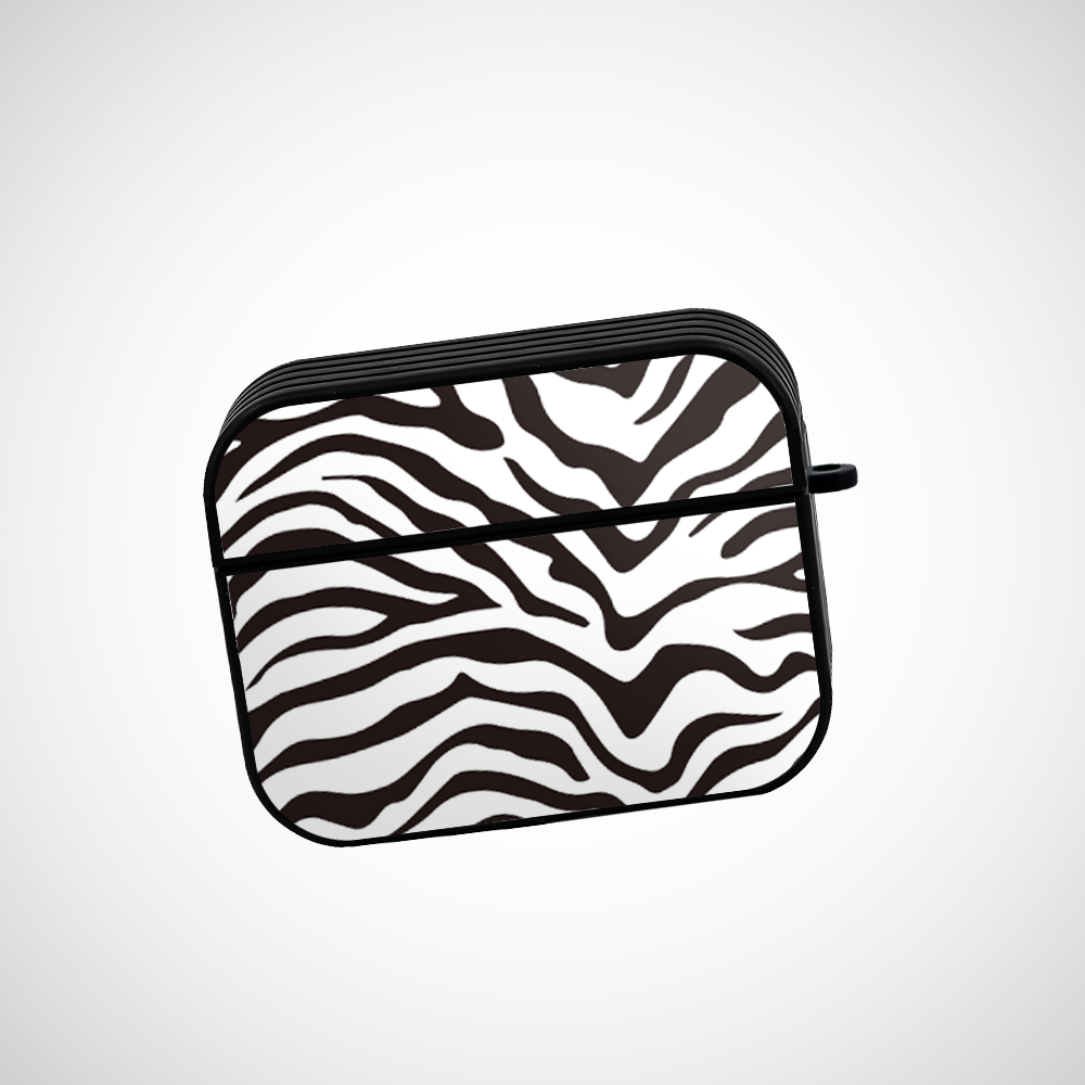 Zebra Print Glass Airpods Pro Case Covers