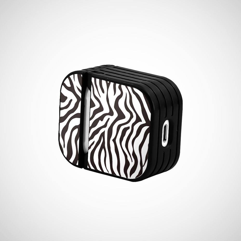 Zebra Print Glass Airpods 1st Gen Case Covers