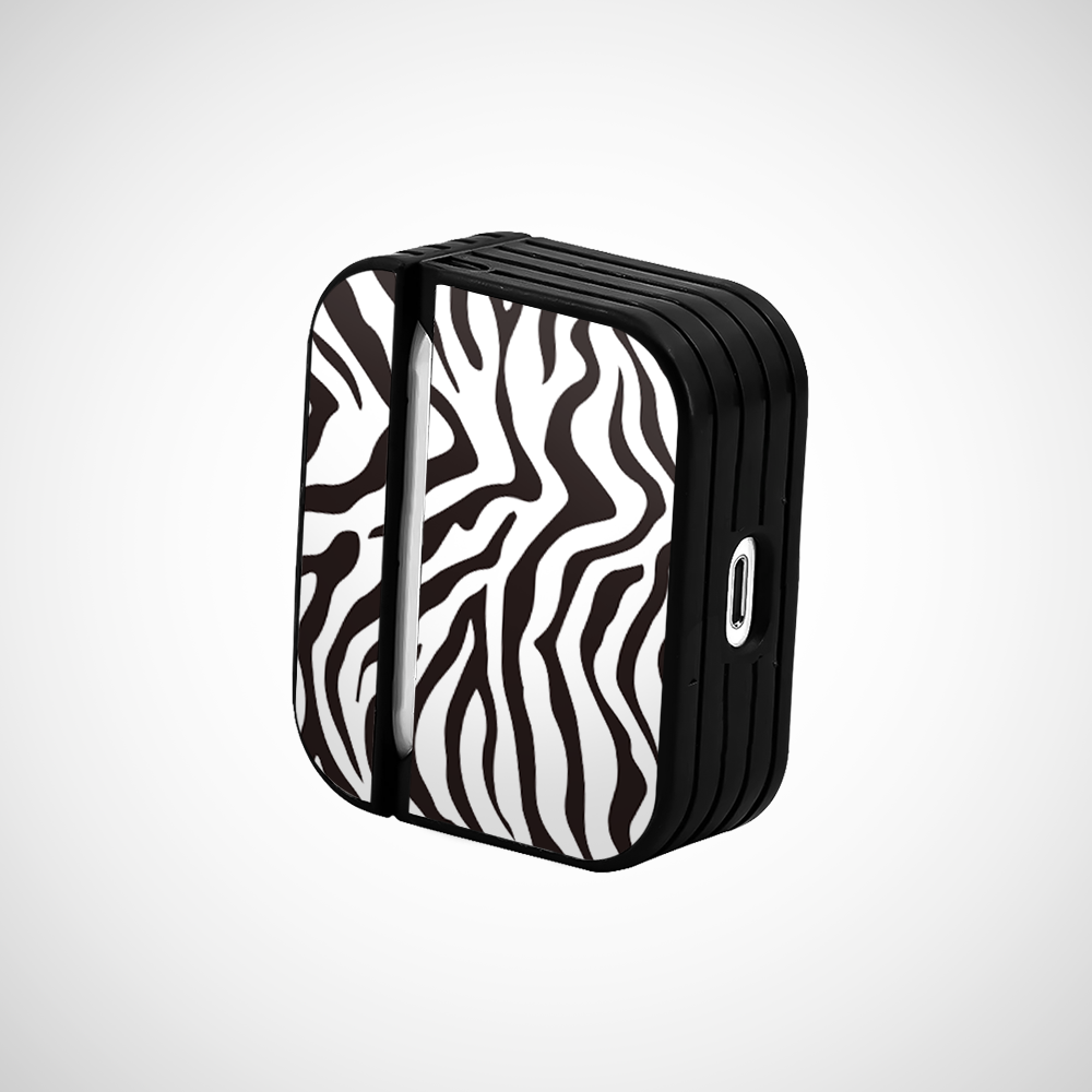 Zebra Print Glass Airpods Pro Case Covers