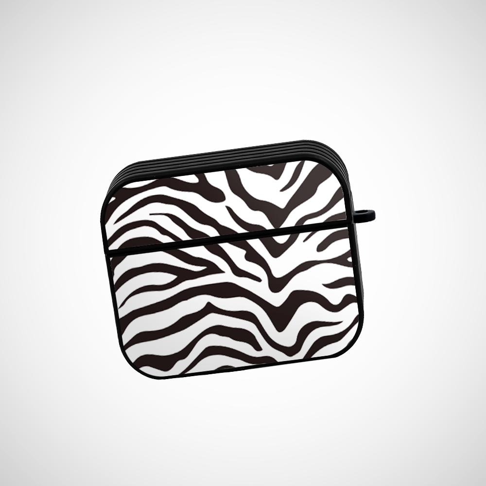 Zebra Print Glass Airpods Pro 2 Case Covers