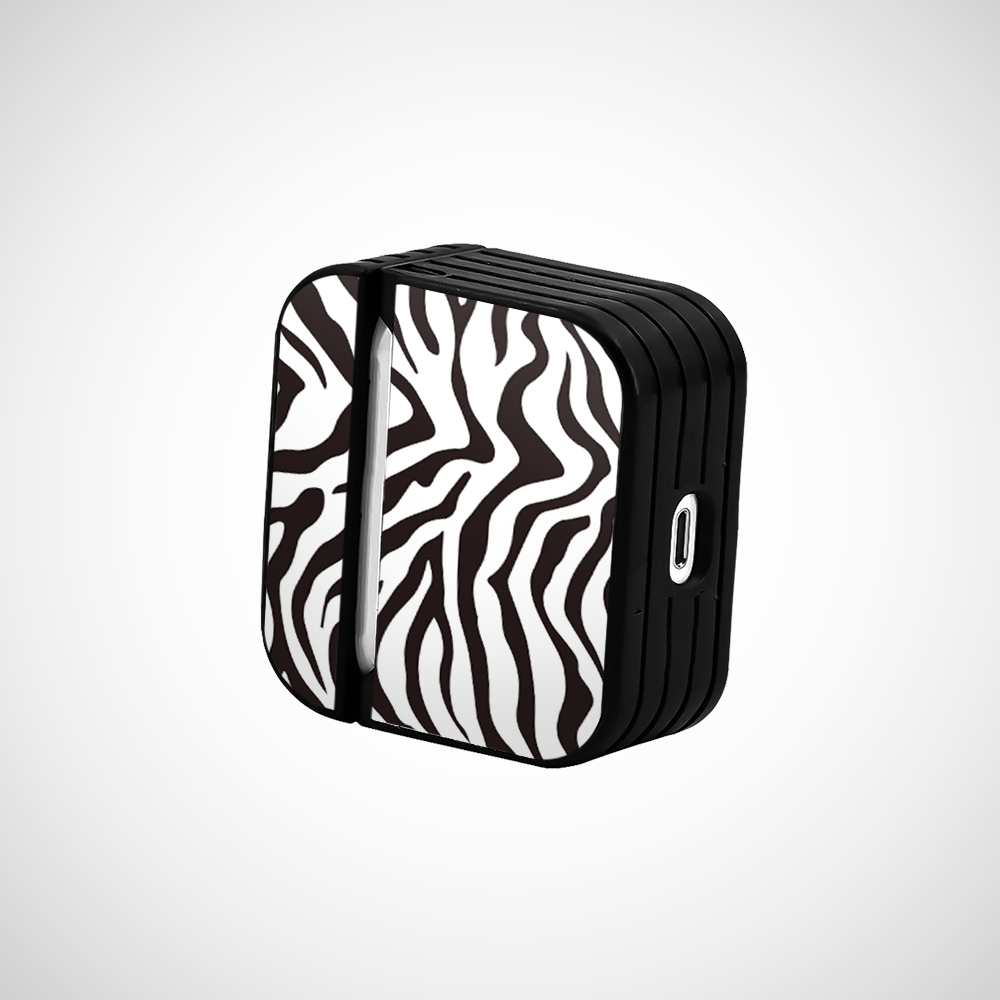 Zebra Print Glass Airpods Pro 2 Case Covers