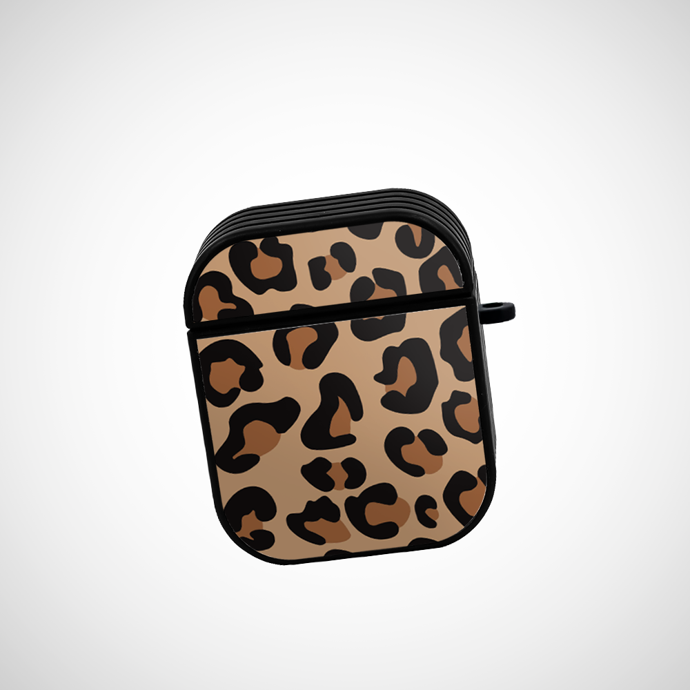 Brown Leopard Glass Airpods 1st Gen Case Covers