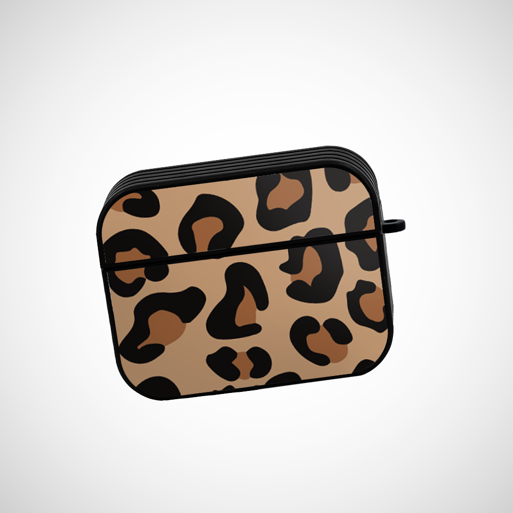 Brown Leopard Glass Airpods Pro Case Covers