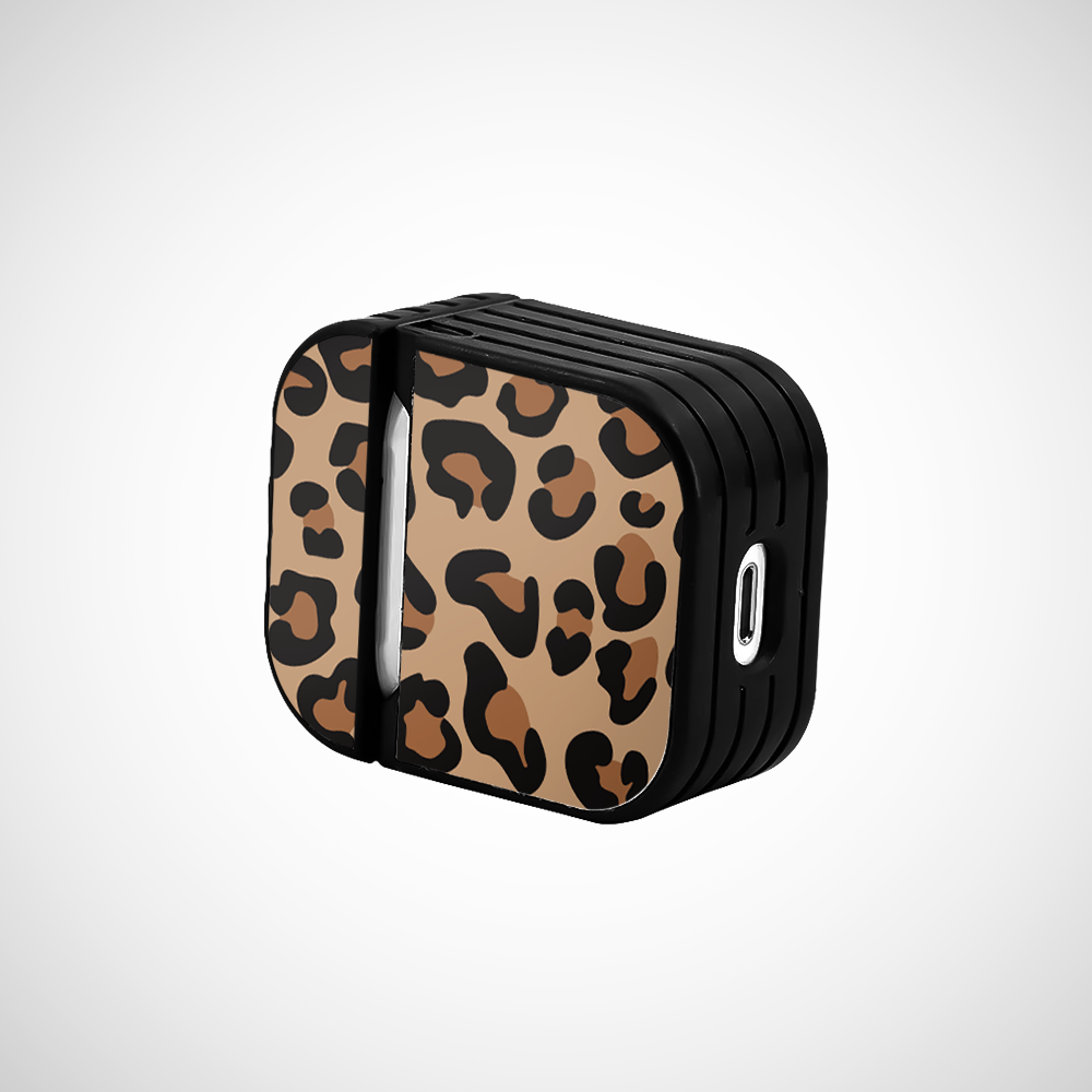 Brown Leopard Glass Airpods 1st Gen Case Covers