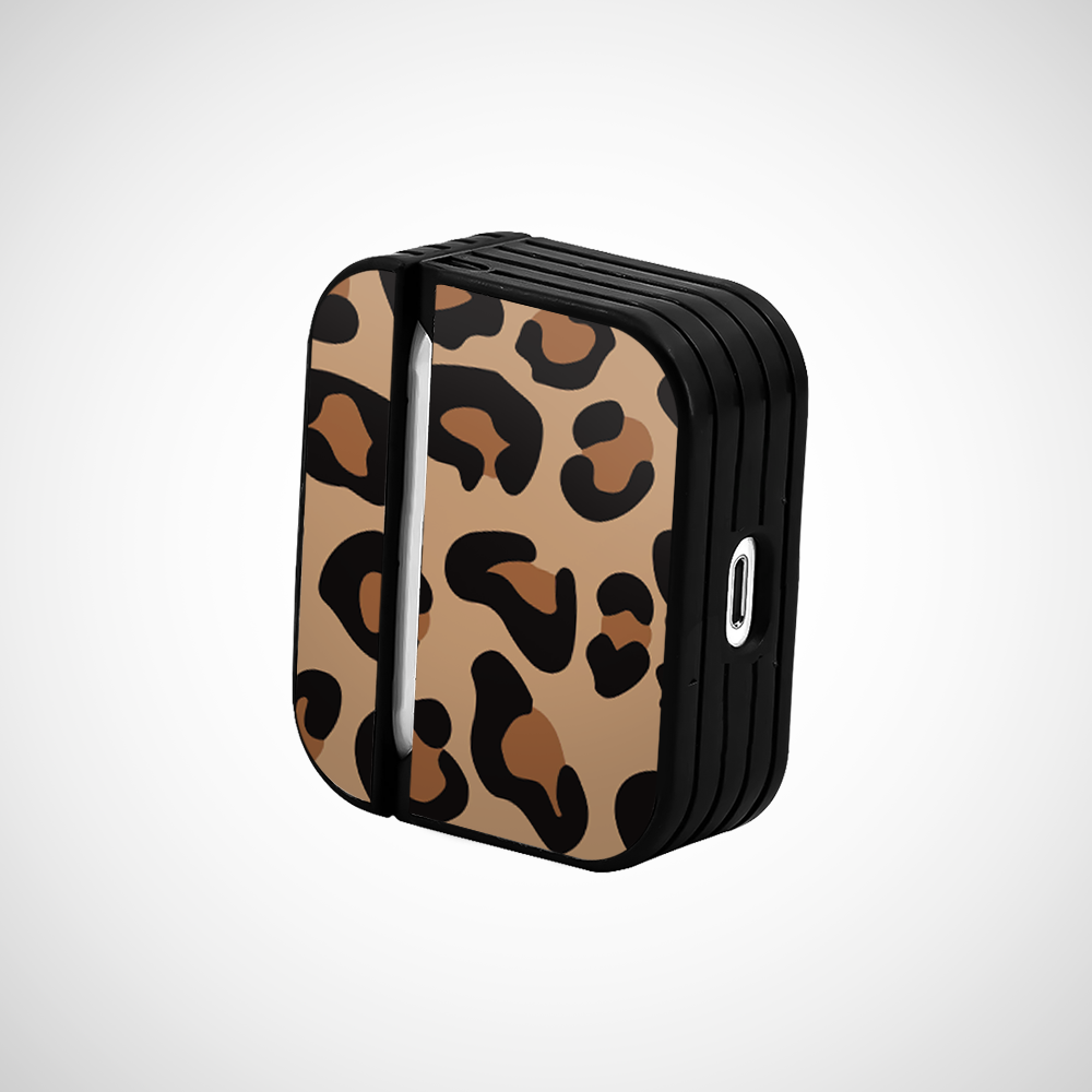 Brown Leopard Glass Airpods Pro Case Covers