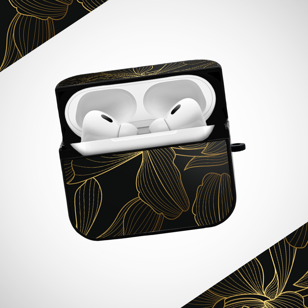 Gold dust Glass Airpods Pro Case Covers