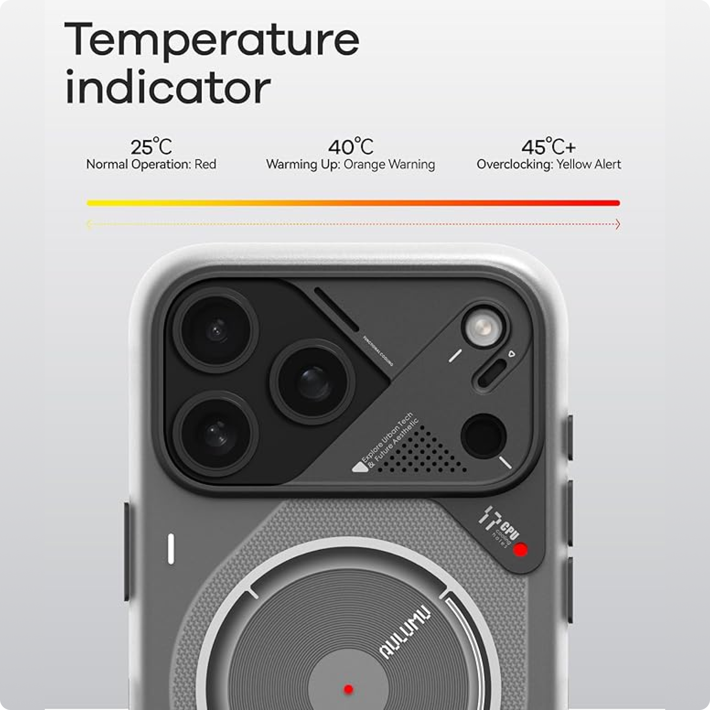 Aulumu A17 Frosted Case for iPhone 17 Pro | Subtle Glow-in-the-Dark | MagSafe