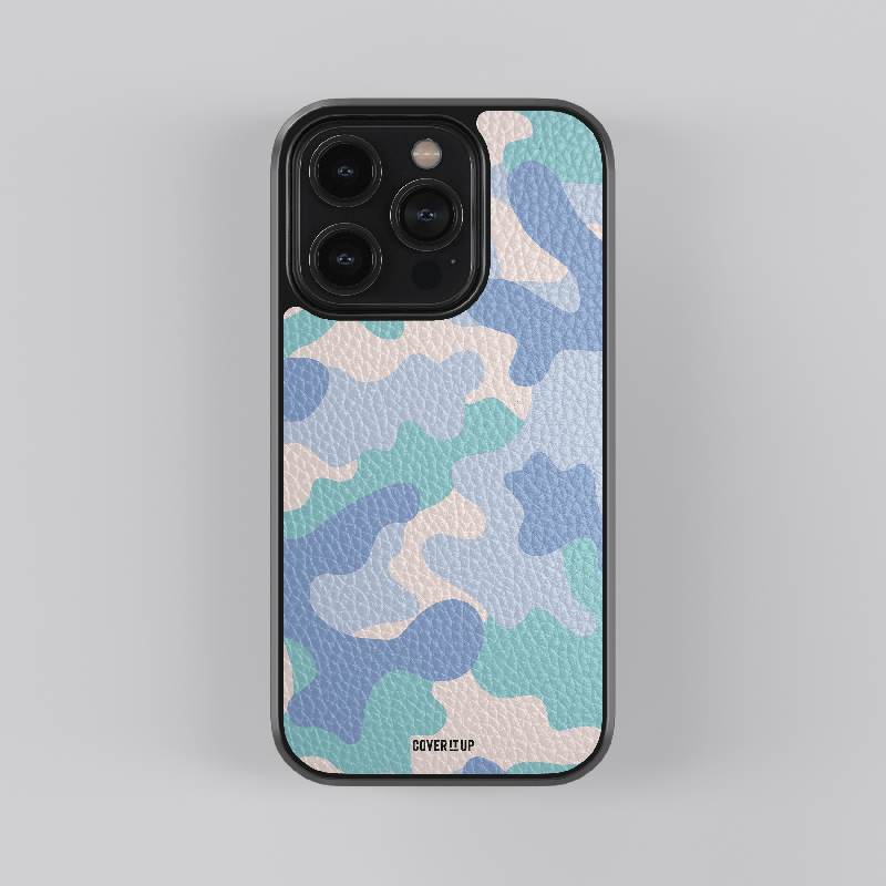 Coral Camo Leather Case