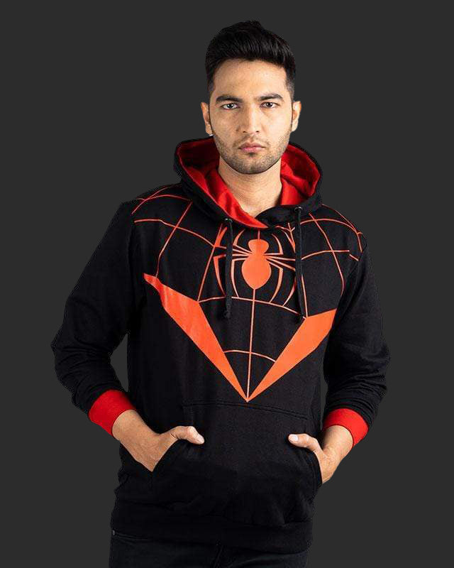 Official Miles Morales Spider-Verse Cotton Hoodie from coveritup.com