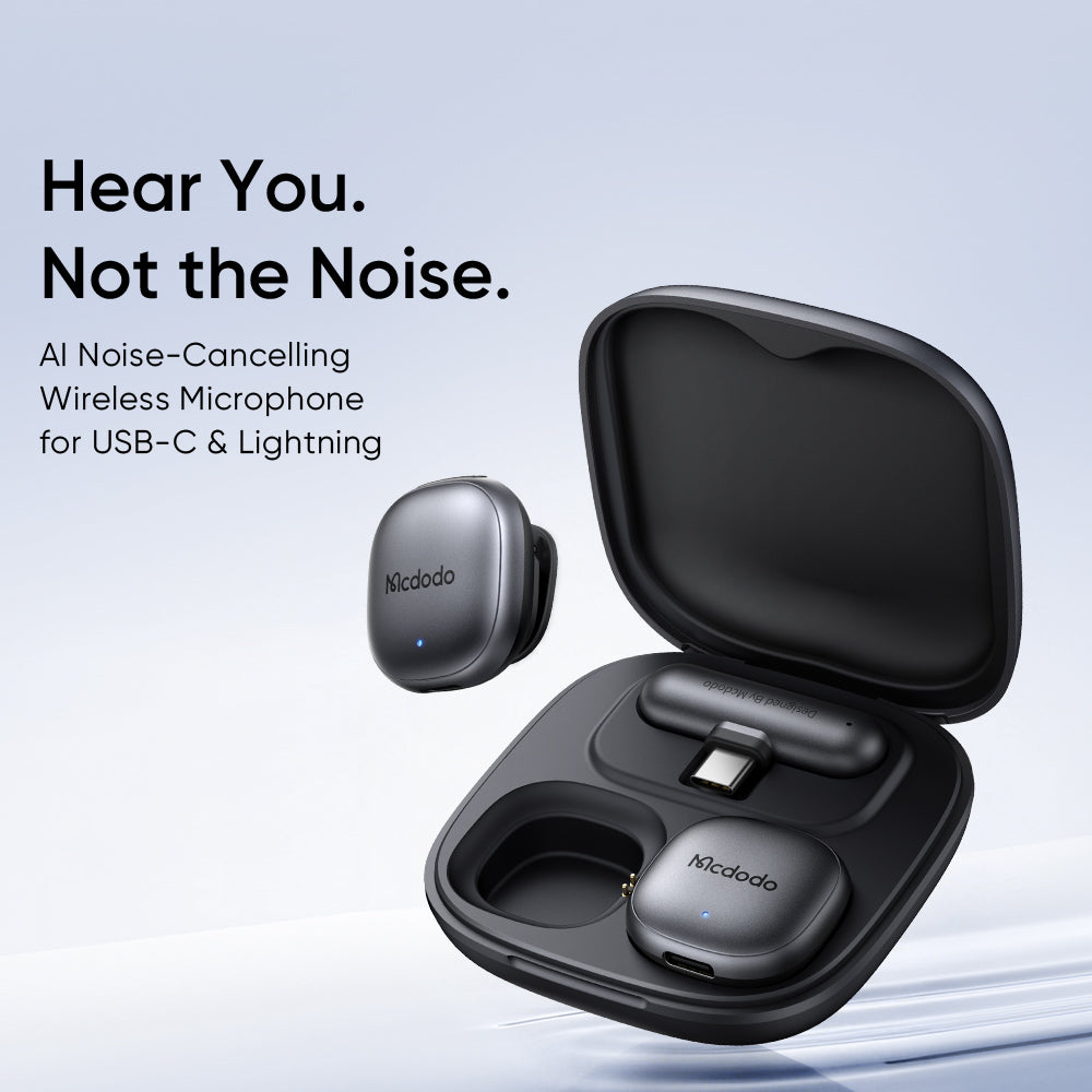 Mcdodo AI Noise-Cancelling Wireless Microphone for USB-C & Lightning
