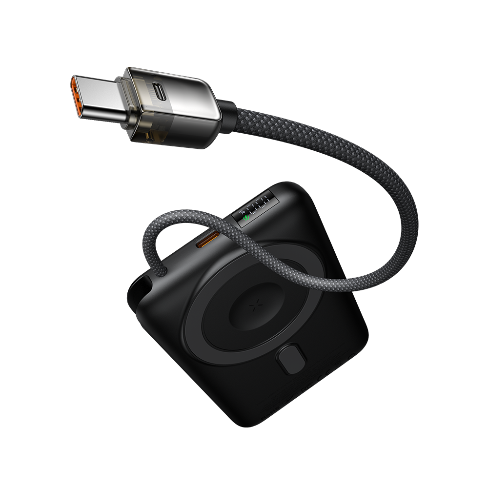 Mcdodo Dual-Zone Magnetic Power Bank with Built- in Cable & Stand 10000mAh 20W Black