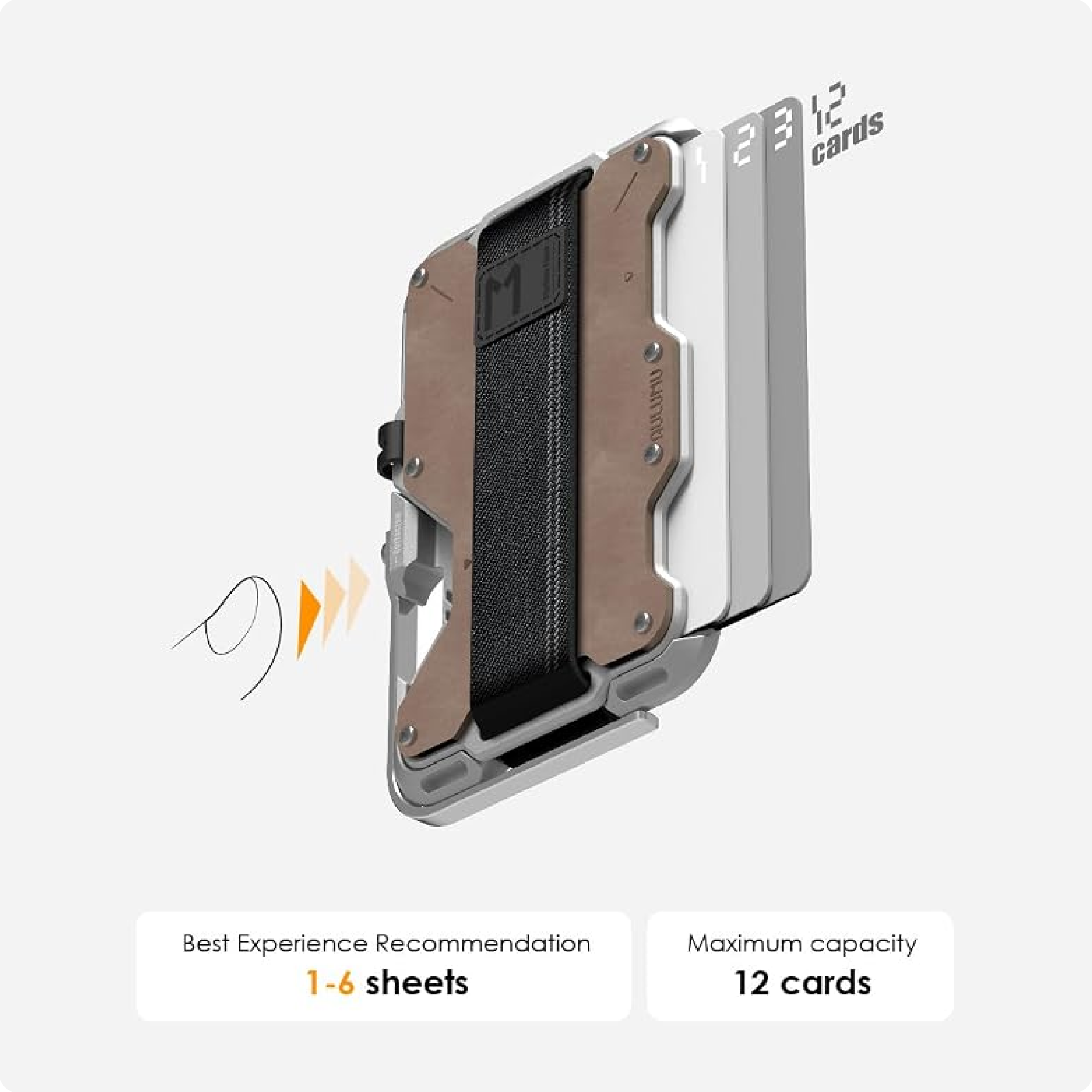 Aulumu G03 Multi-Tool Magnetic Metal Wallet | Genuine Leather Cover | MagSafe