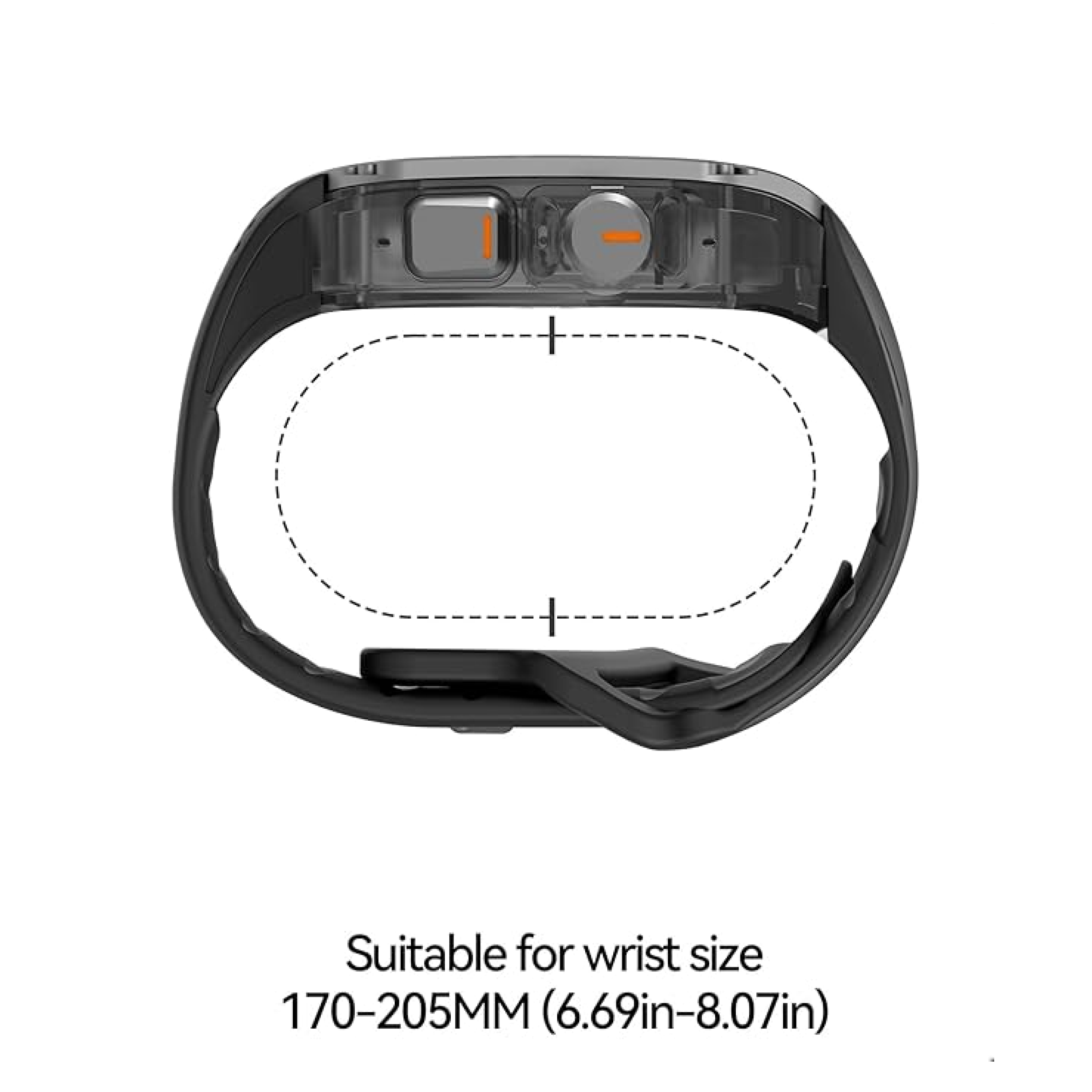 Aulumu A01 Case with Band for Apple Watch Ultra 1/2/3 | Titanium Cover | FKM Band