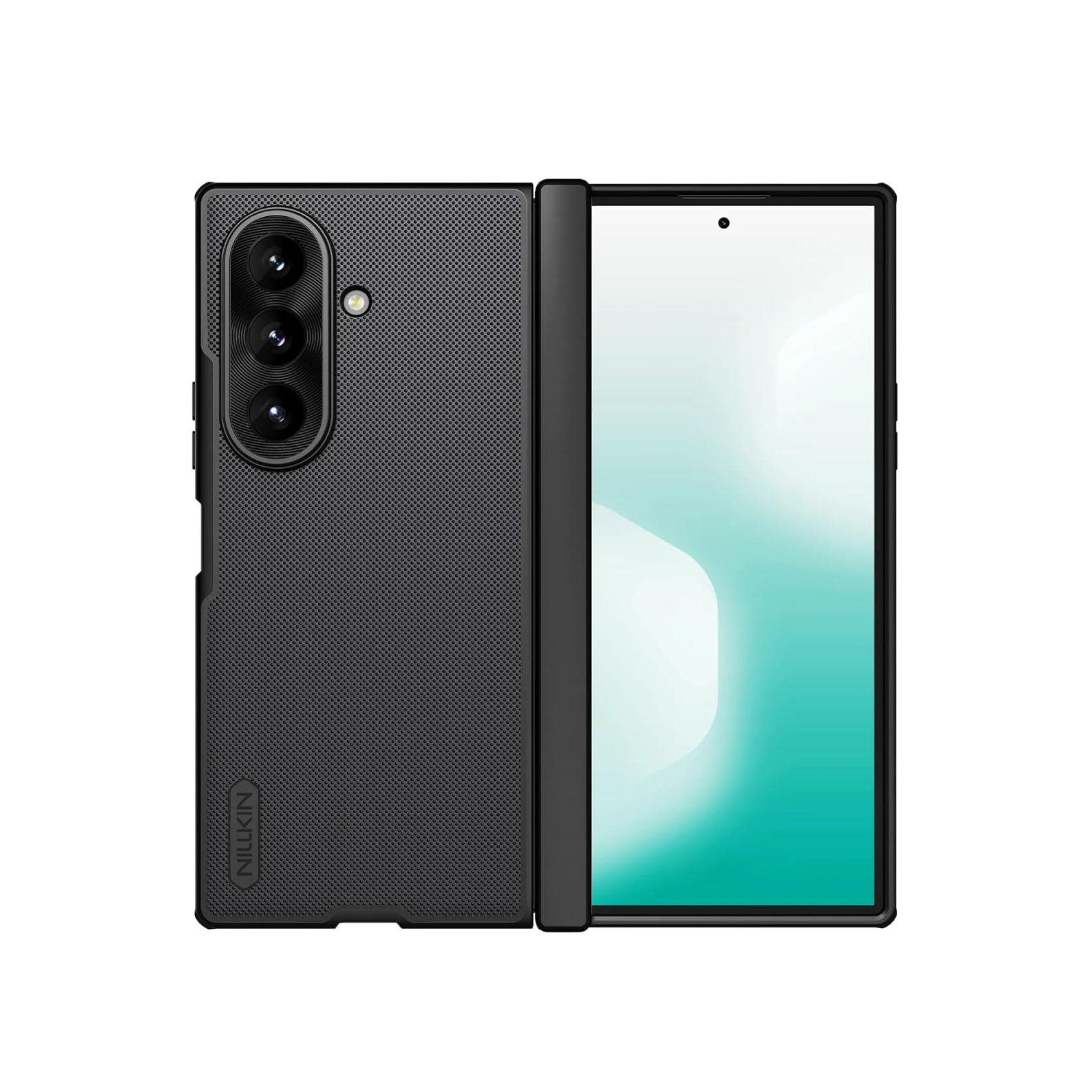Nillkin Case for Samsung Galaxy Z Fold 8 Ultra (8.0" Inch) Super Frosted Shield Fold Magnetic 180 Folding 360 Protection Black Color
