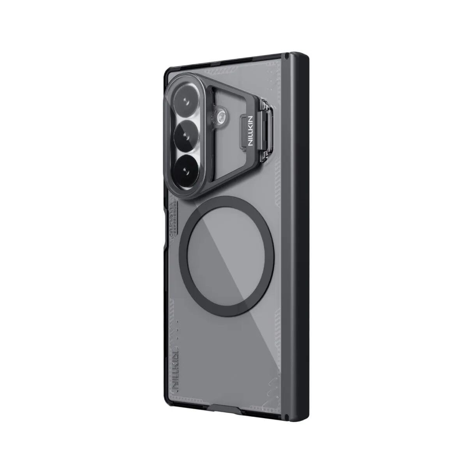 Nillkin Case for Samsung Galaxy Z Fold 8 Ultra (8.0" Inch) Iceblade Prop Magnetic Corner Air Bags + Aluminium Camera Protect Stand Scratch Black