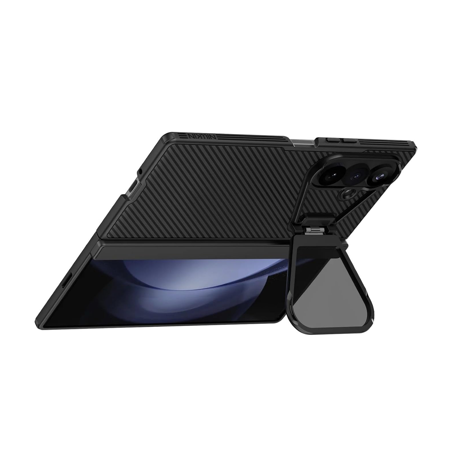 Nillkin Case for Samsung Galaxy Z Fold 8 Ultra (8.0" Inch) CamShield Prop Flip Style Transparent Black Lens Camera Protect Mobile Holder TPU + PC Black Color