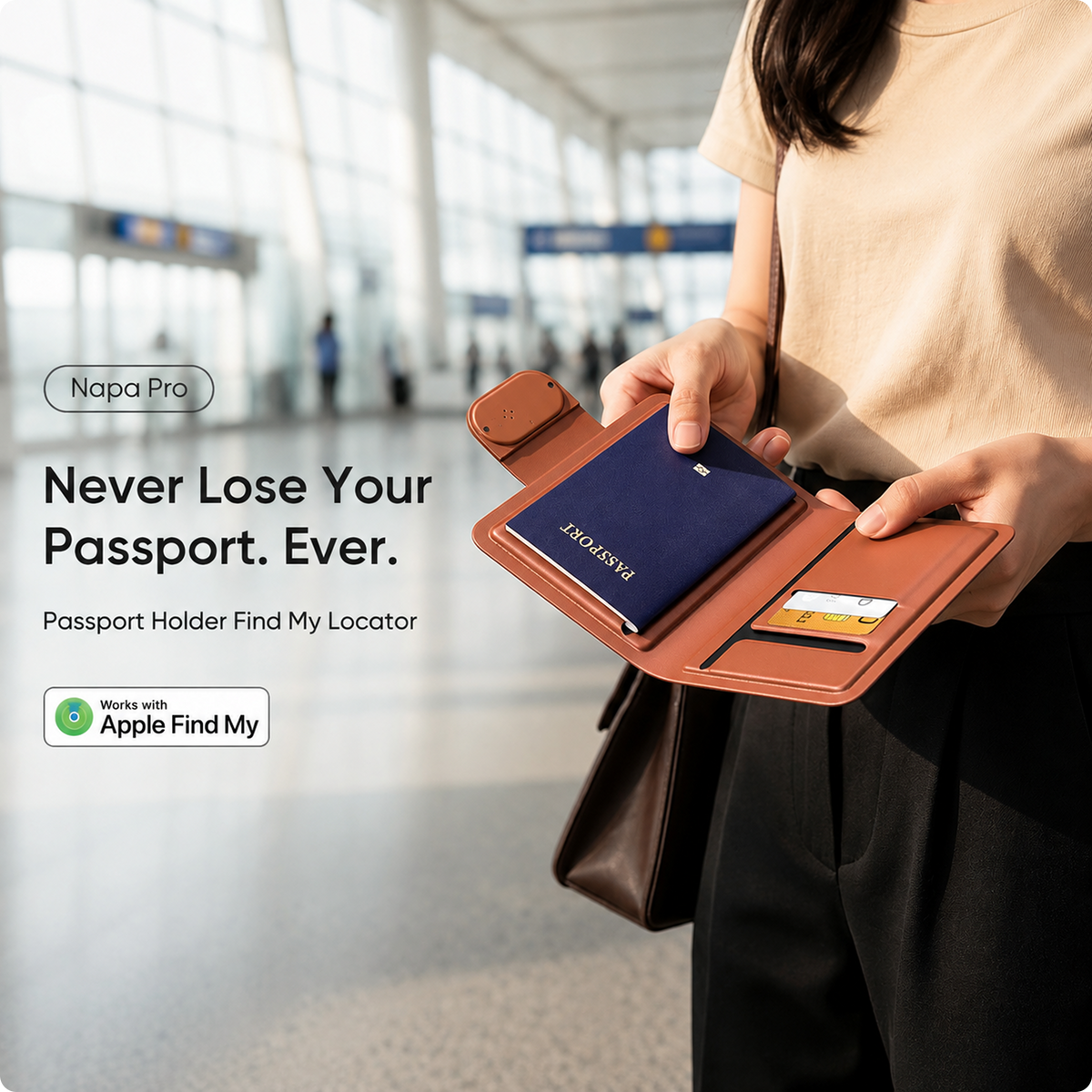 Mcdodo Napa Pro Find My Passport Holder