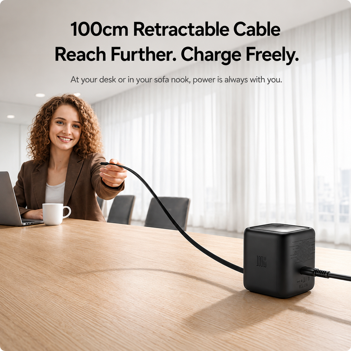 Mcdodo 100W Power Station with Built-in Retractable Cable