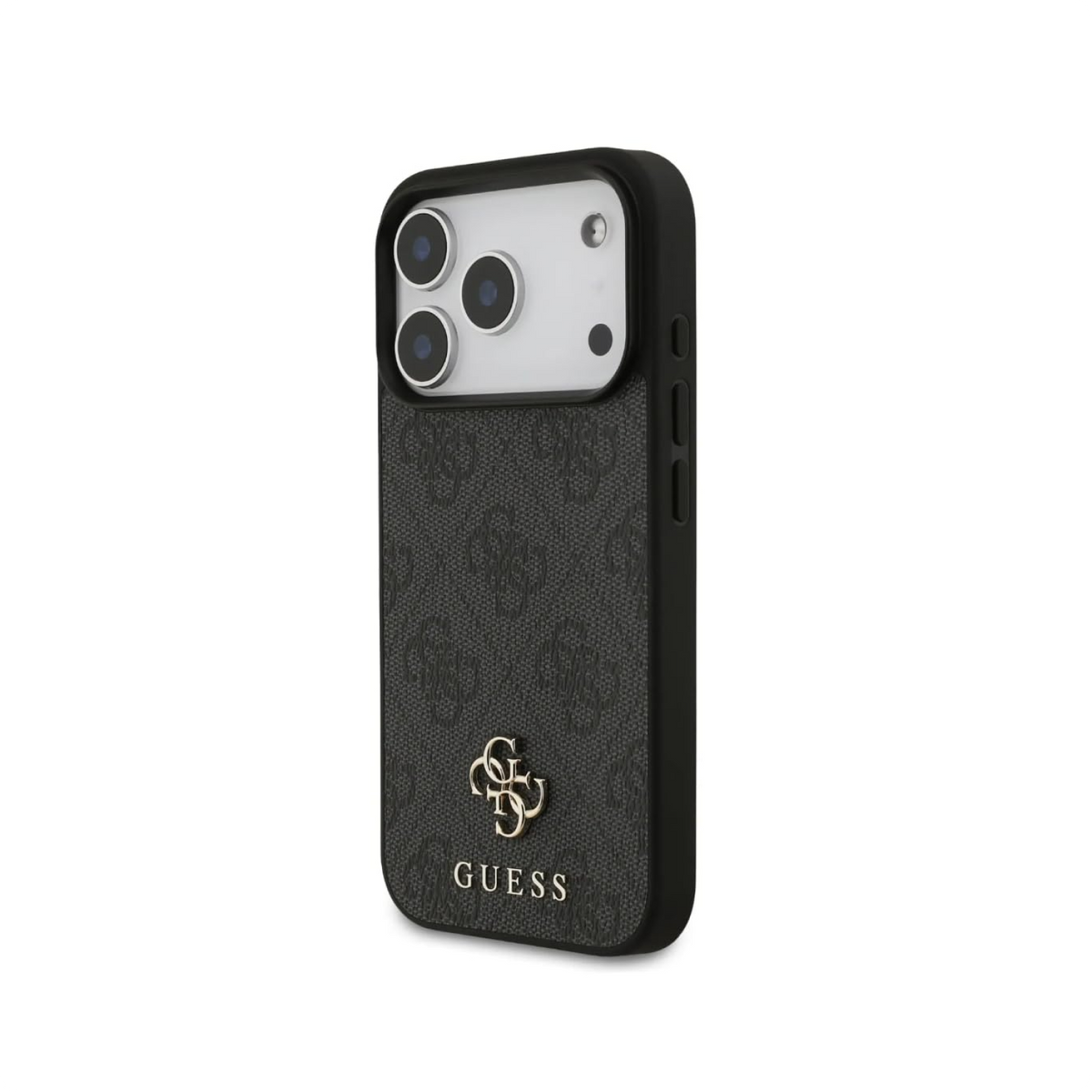 CG MOBILE Guess [Official Licensed] Protective Case Designed for iPhone 17 Pro Max |Magnetic Compatible|4G Pu Leather Case with Small 4G & Classic Metal Logos -Black