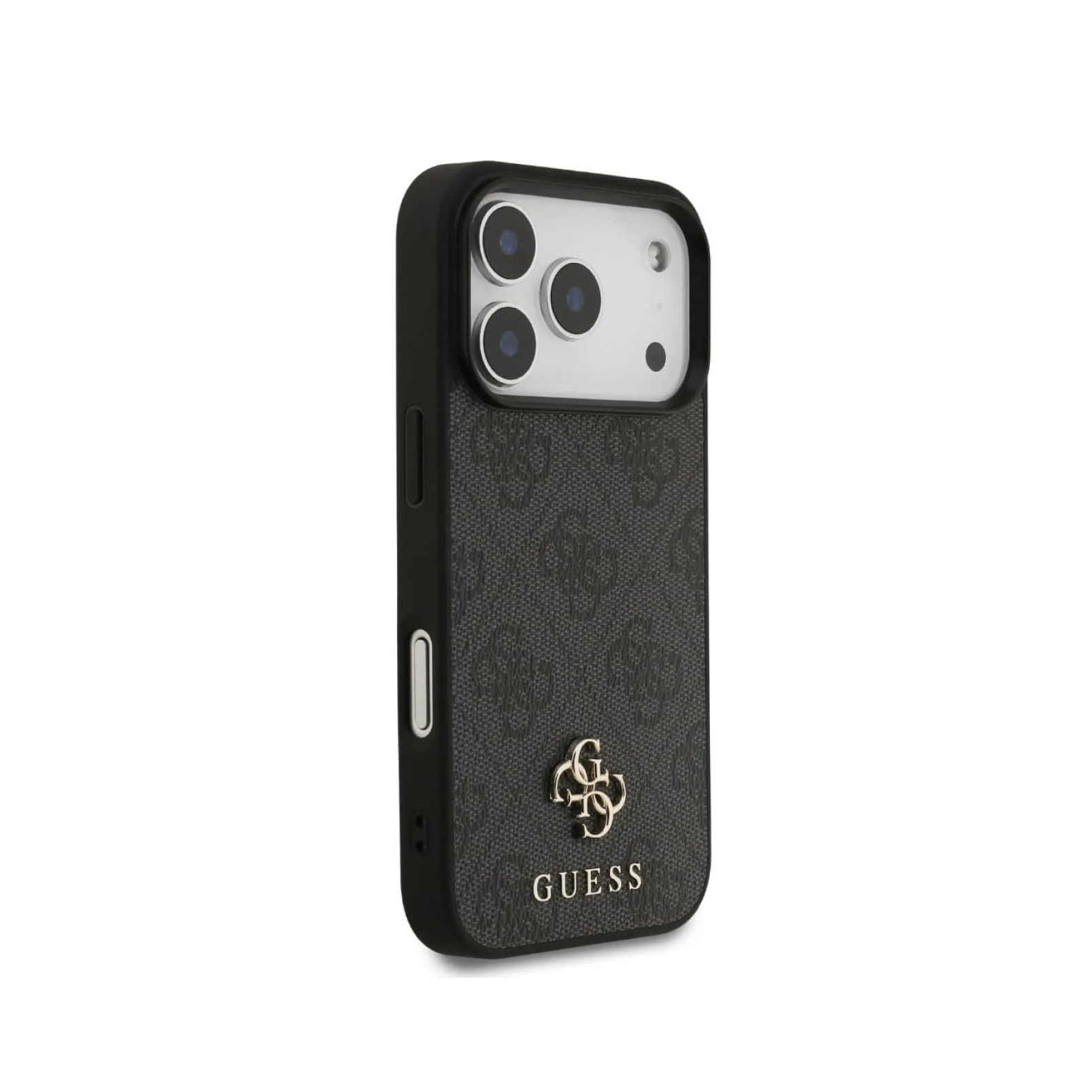 CG MOBILE Guess [Official Licensed] Protective Case Designed for iPhone 17 Pro Max |Magnetic Compatible|4G Pu Leather Case with Small 4G & Classic Metal Logos -Black