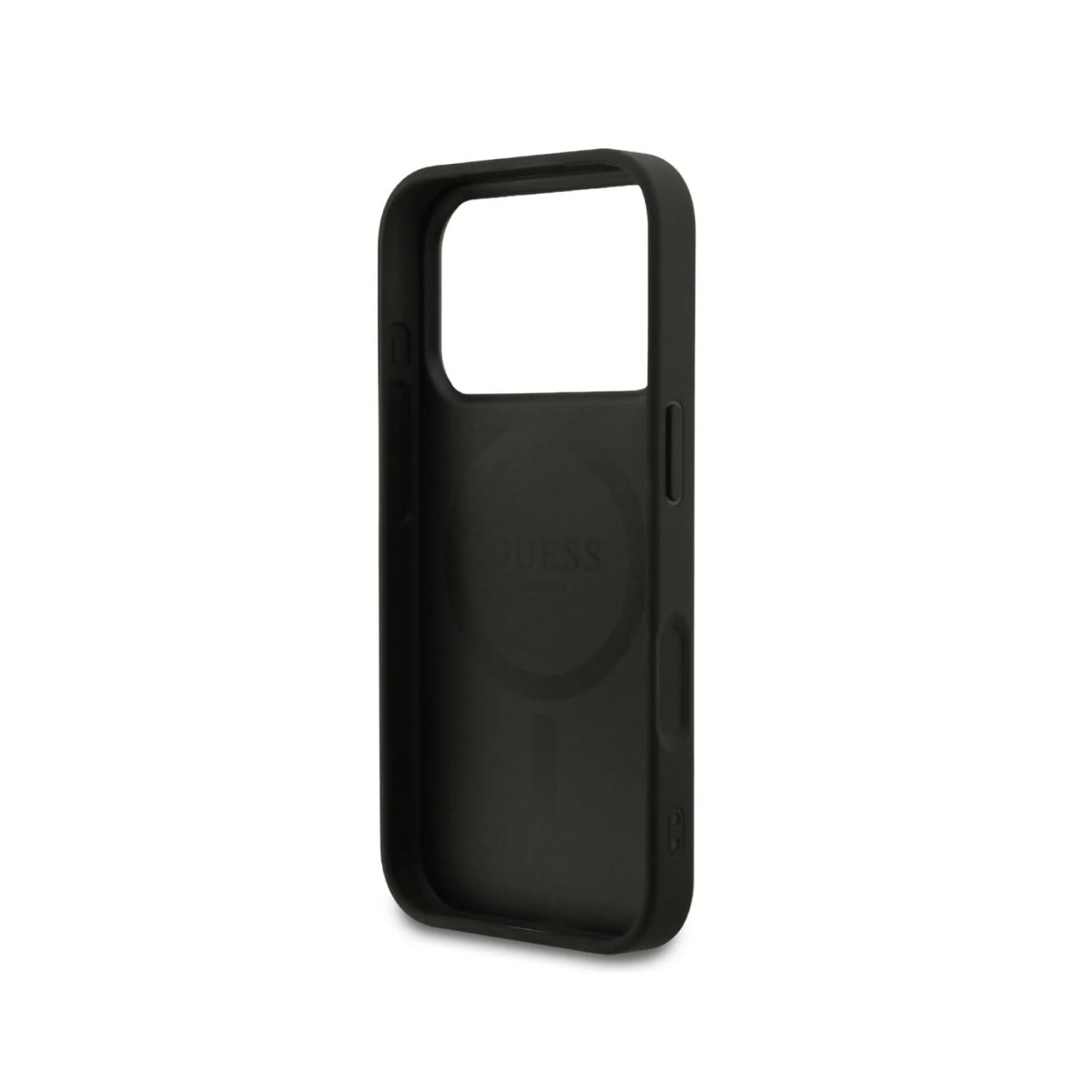 CG MOBILE Guess [Official Licensed] Protective Case Designed for iPhone 17 Pro Max |Magnetic Compatible|4G Pu Leather Case with Small 4G & Classic Metal Logos -Black