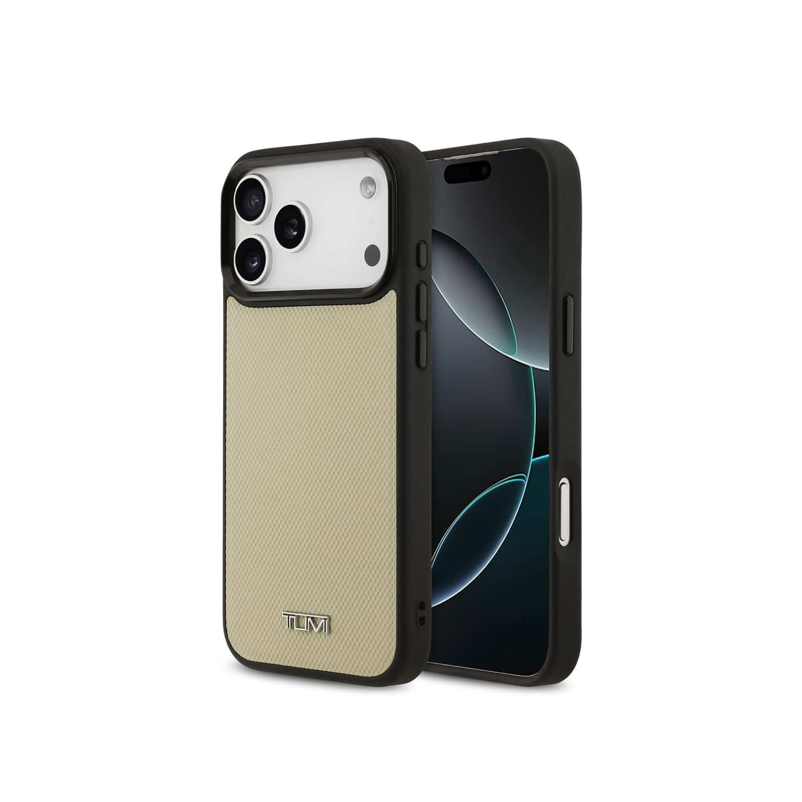 CG MOBILE TUMI [Official Licensed] Protective Case Designed for iPhone 17 Pro Max | Magnetic Compatible |Leather Hard Case Embossed Balistic Pattern -Khaki