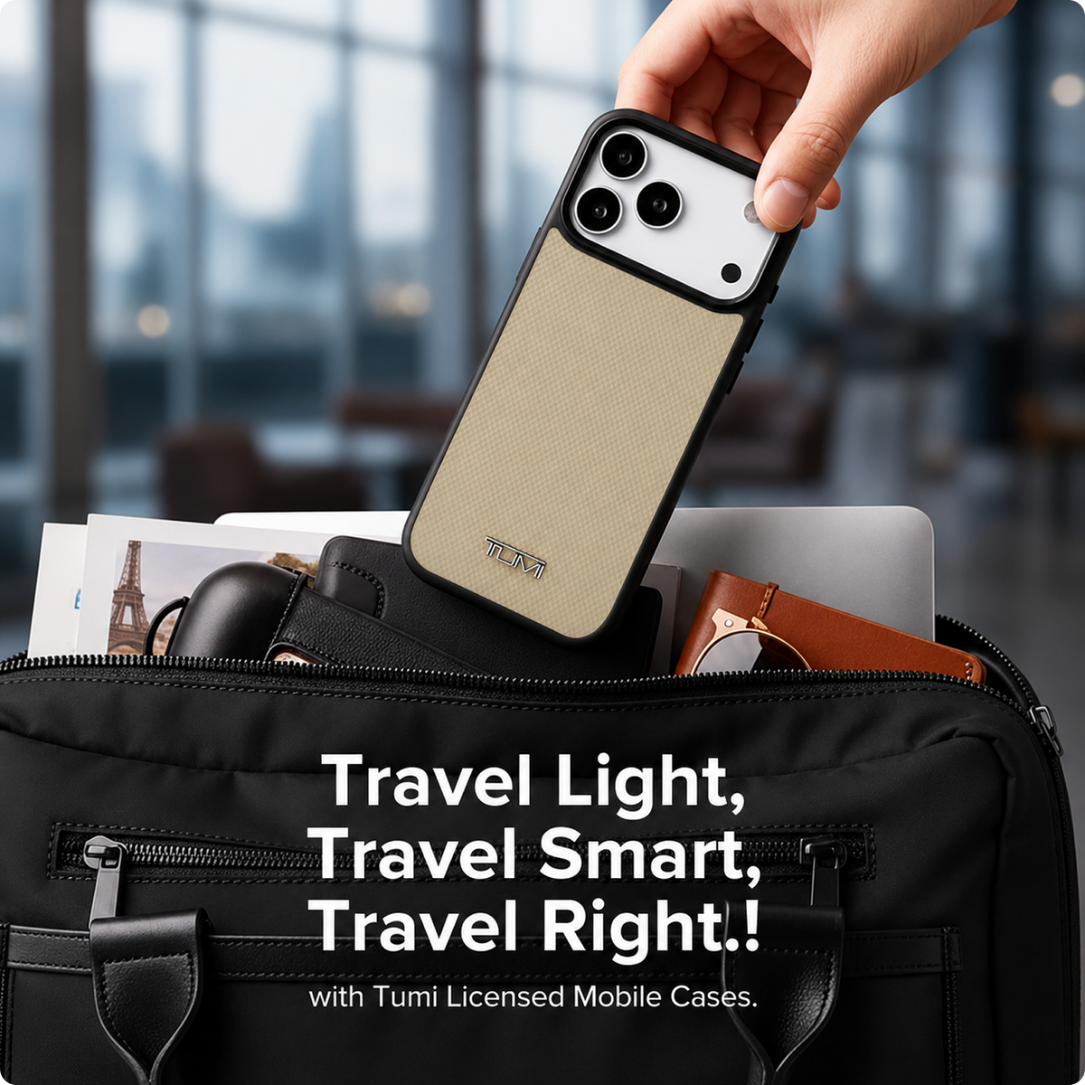 CG MOBILE TUMI [Official Licensed] Protective Case Designed for iPhone 17 Pro Max | Magnetic Compatible |Leather Hard Case Embossed Balistic Pattern -Khaki