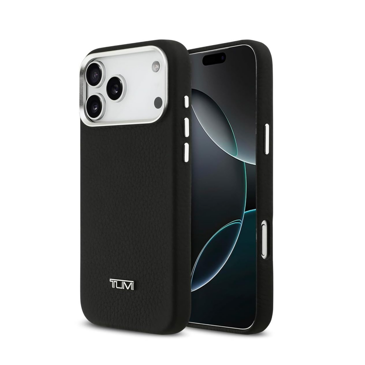 CG MOBILE TUMI [Official Licensed] Protective Case Designed for iPhone 17 Pro Max |Magnetic Compatible| Grained Genuine Leather Case - Black