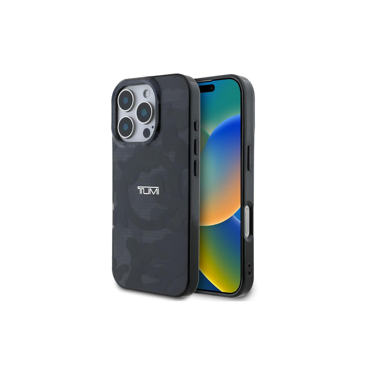 CG MOBILE Tumi Phone Case [Official Licensed] Magnetic Compatible |PC/TPU Case Double Layer with Camo Print Protective Case/Cover Compatible with iPhone 16 Pro (6.3-Inch) 2024 - Grey