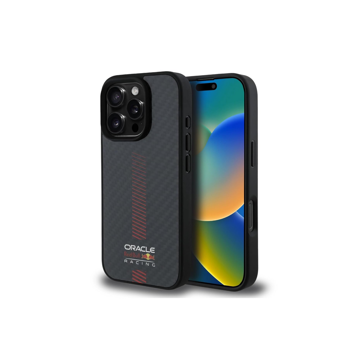 CG MOBILE REDBULL Racing [Official Licensed] Protective Case Compatible with iPhone 16 Pro Max | Magnetic Compatible | Real Carbon Fiber Case - Black