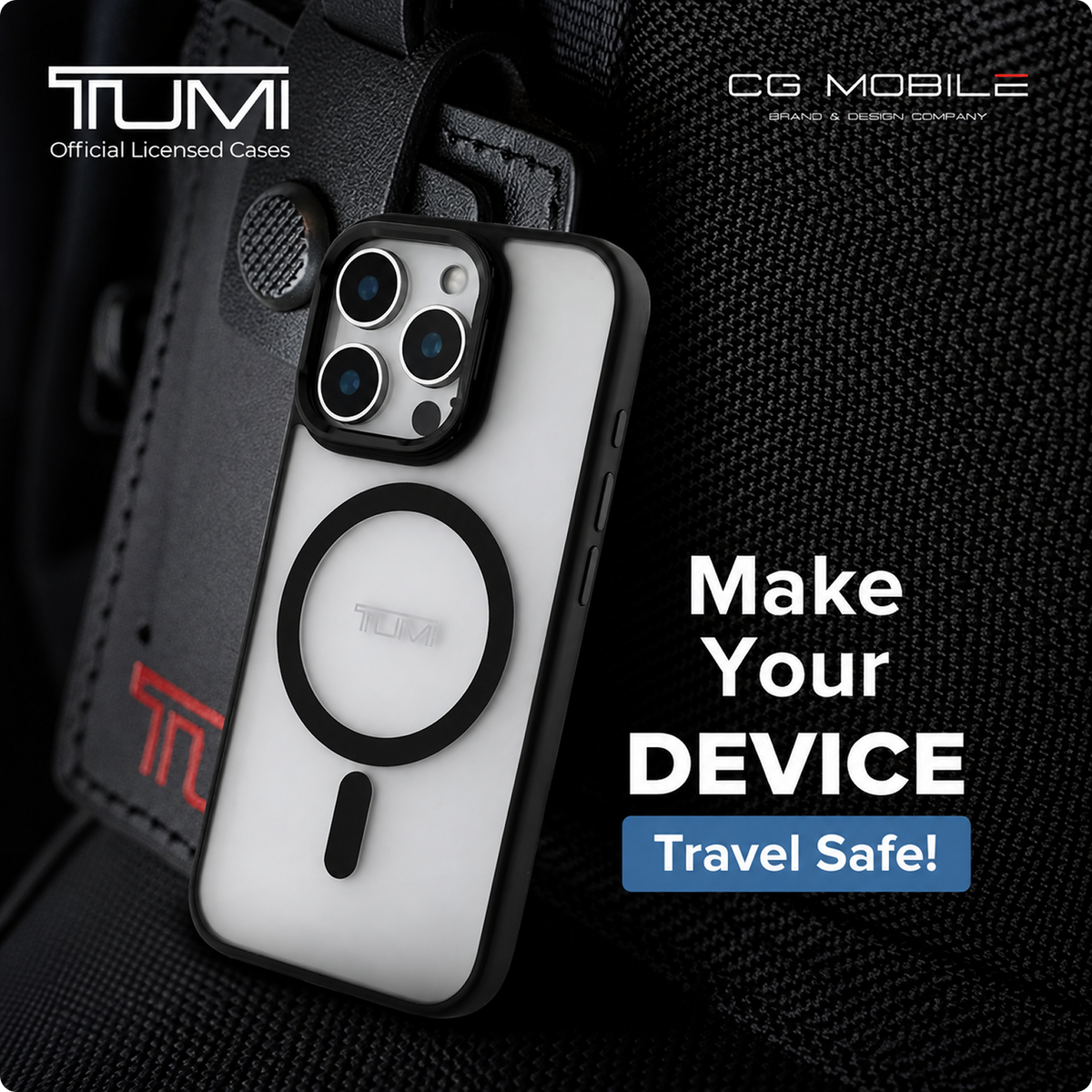CG MOBILE Tumi Phone Case [Official Licensed] Magnetic Compatible | Frosted Case with Stand Function Protective Case Designed for iPhone 16 Pro Max (6.9-Inch) 2024 - Black