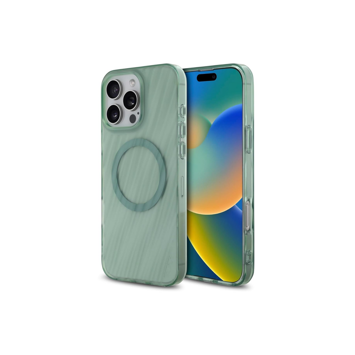 CG MOBILE Tumi Phone Case [Official Licensed] Magnetic Compatible |PC/TPU 19 Degree Transparent Protective Case/Cover Compatible with iPhone 16 Pro Max (2024) - Matte Sea Glass Green