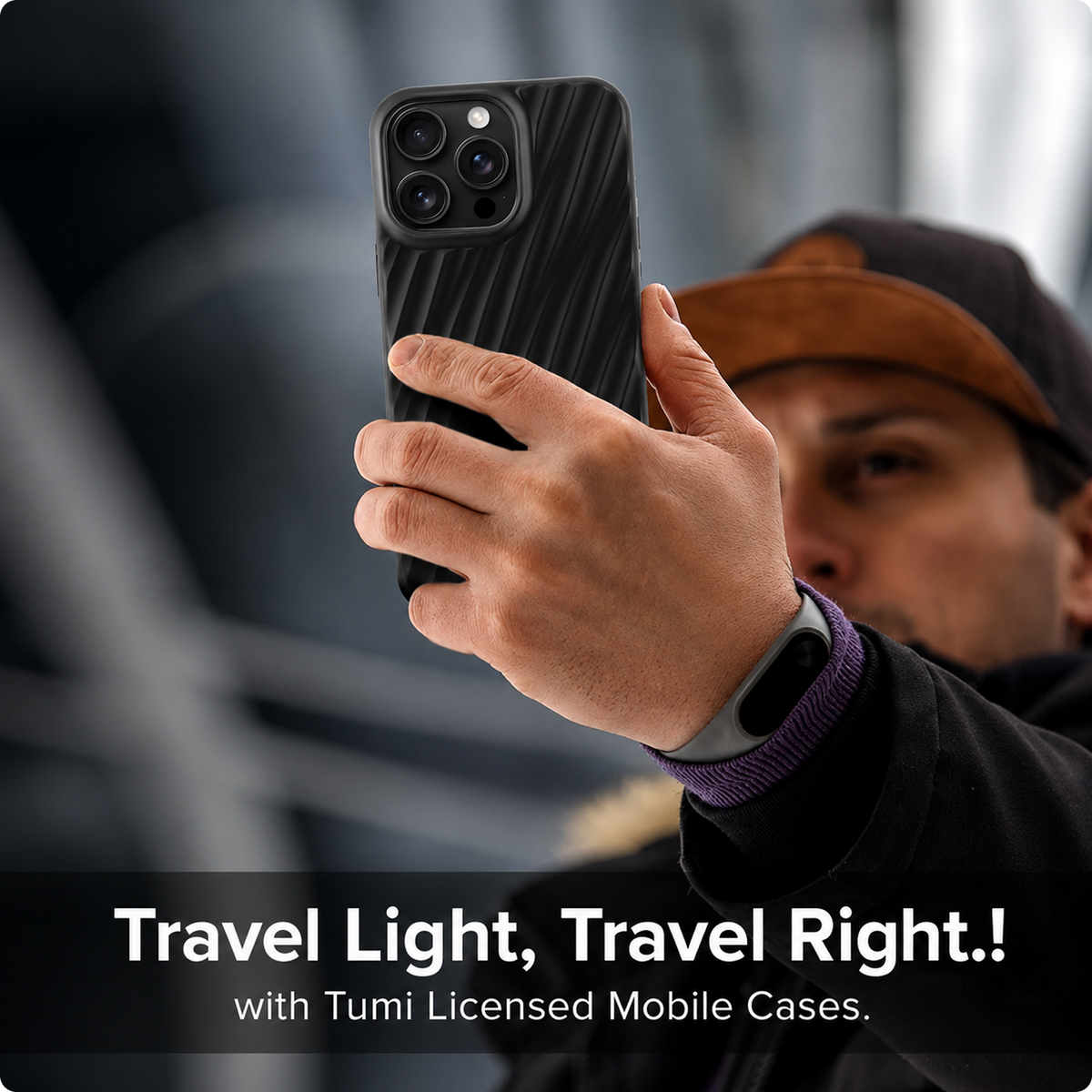 CG MOBILE Tumi Phone Case [Official Licensed] Magnetic Compatible |PC/TPU 19 Degree Transparent Protective Case/Cover Compatible with iPhone 16 ProMax (6.7-Inch) 2024 - Matte Black