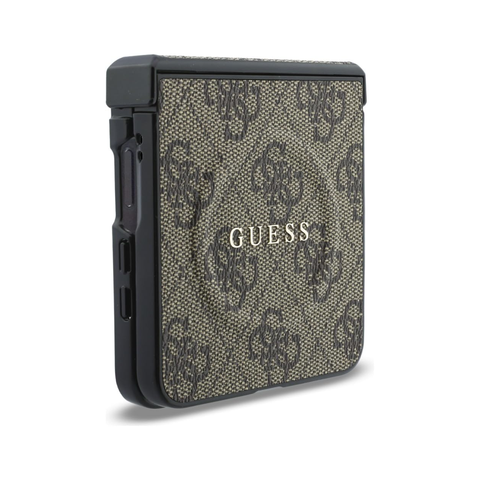 CG MOBILE Guess [Official Licensed], Protective Case Designed for Galaxy Z Flip 8 | Magnetic System| 4G PU Leather Case with Classic Logo - Brown