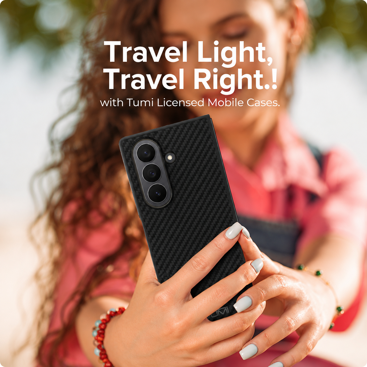 TUMI [Official Licensed] 4G PU Case with Big 4G Logo & Classic Logo Protective Case/Cover Designed for Galaxy Z Fold 7 (2025)